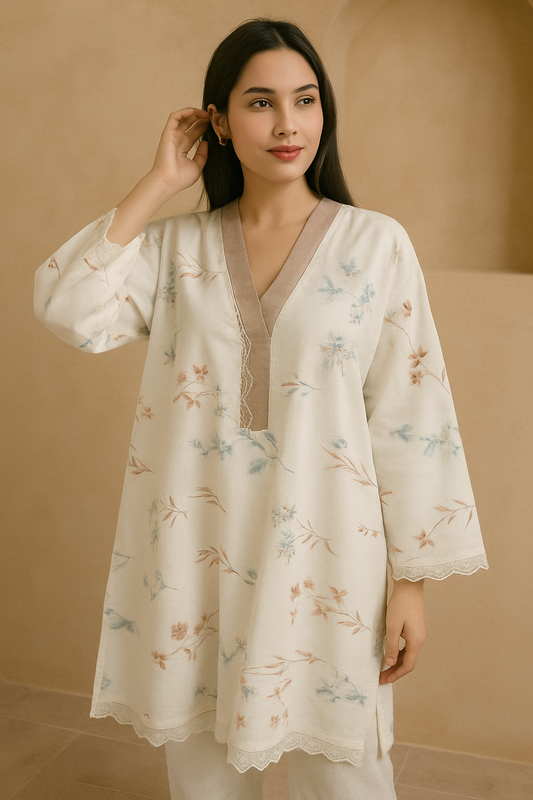 Long Soft Cotton Ladies Shirt