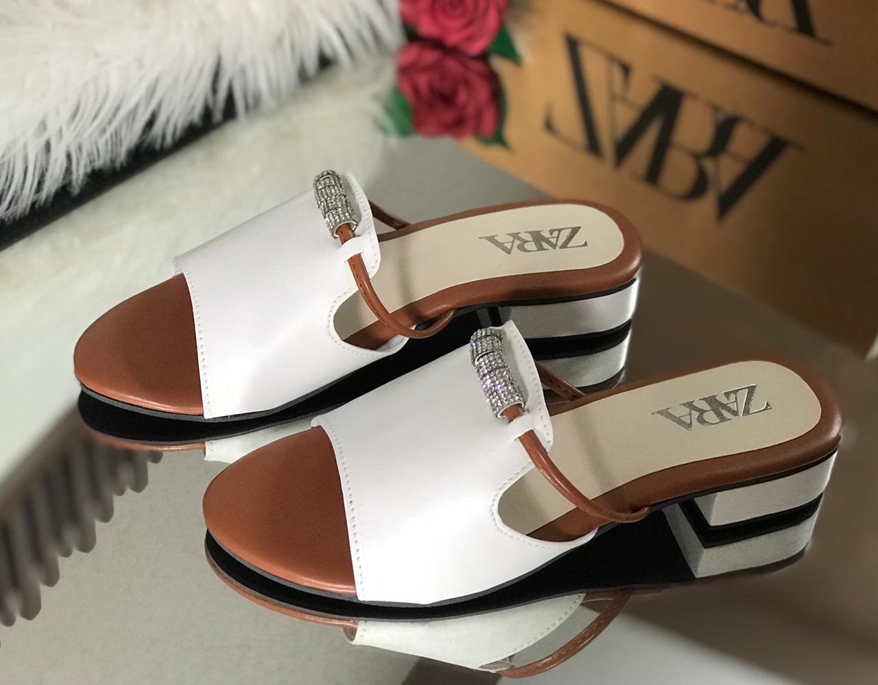 ZARA  Crystal Buckle Ladies Footwear